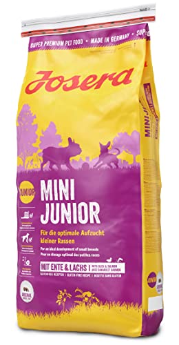 JOSERA MiniJunior (1 x 15 kg) | Welpenfutter für kleine Rassen | für eine optimale Entwicklung | Super Premium Trockenfutter für wachsende Hunde | 1er Pack von Josera