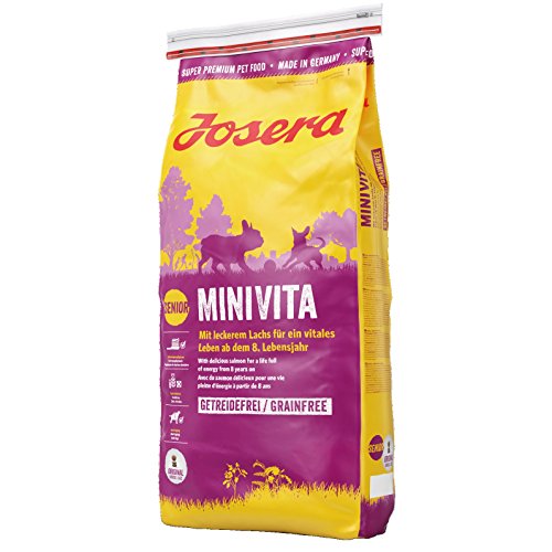 JOSERA MiniVita (1 x 900 g) | Hundefutter für kleine Rassen ab dem 8. Lebensjahr | Super Premium Trockenfutter für ältere Hunde | 1er Pack von Josera