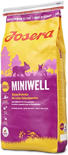 JOSERA Miniwell (1 x 15 kg) | Hundefutter für kleine Rassen | extra verträgliche Rezeptur mit Geflügel | Super Premium Trockenfutter für ausgewachsene Hunde | 1er Pack von Josera