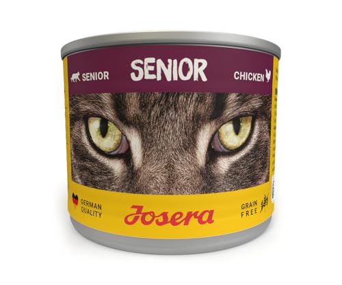 JOSERA Nassfutter Senior (6 x 200 g) | Senior | Premium Katzenfutter nass für ältere Katzen | Huhn | getreidefrei | mit wertvollen Antioxidantien | Anti-Haarballen | Alleinfutter | 6er Pack von Josera