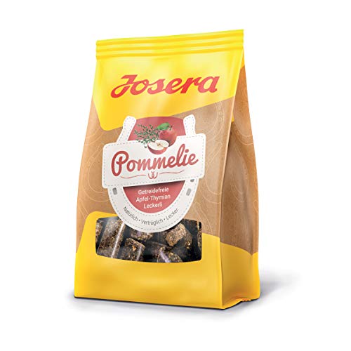 JOSERA Pommelie - Pferdeleckerli (1 x 900 g) | PFERD | Premium Ergänzungsfutter für Pferde | gesunde und schmackhafte Pferdeleckerlis zu 100 % aus Apfel & Thymian | getreidefrei | 1er Pack von Josera