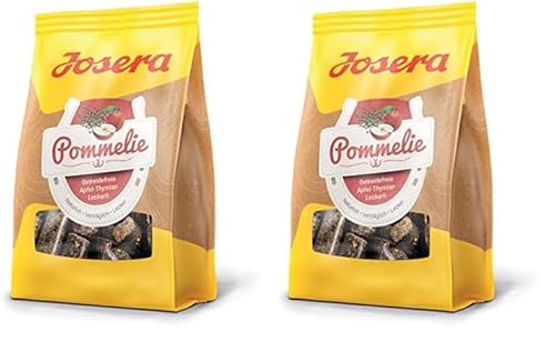 JOSERA Pommelie - Pferdeleckerli (1 x 900 g) | Pferd | Premium Ergänzungsfutter für Pferde | gesunde und schmackhafte Pferdeleckerlis zu 100% aus Apfel & Thymian | getreidefrei | 2er Pack von Josera