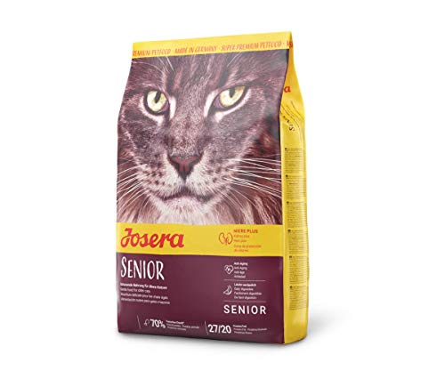 JOSERA Senior (1 x 400 g) | ADULT | Premium Trockenfutter für ausgewachsene empfindliche Katzen | Geflügel & Reis | extra verträgliche Rezeptur | weizenfrei | Katzenfutter | 1er Pack von Josera