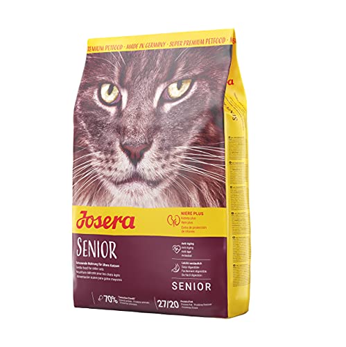 JOSERA Senior (3 x 400 g) | Katzenfutter für ältere Katzen oder Katzen mit chronischer Niereninsuffizienz | Super Premium Trockenfutter | 3er Pack von Josera