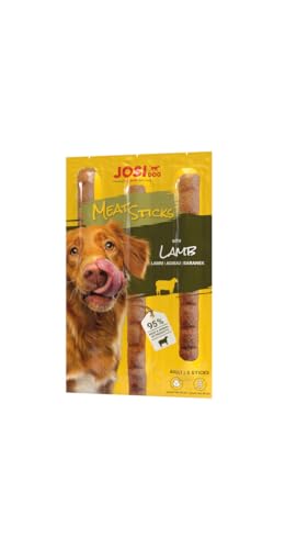 JosiDog Meat Sticks Lamb (20 x 3 Stück) | Adult | Premium Hundesnack für ausgewachsene Hunde | Lamm | Kaustangen mit viel leckerem Fleisch | zuckerfrei | getreidefrei | Powered by JOSERA | 60er Pack von JosiDog