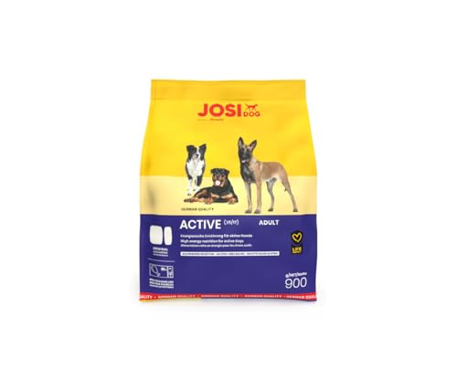 JosiDog Active (5 x 900 g) | Hundefutter für ausgewachsene Hunde | Trockenfutter mit glutenfreier Rezeptur für aktive Hunde | Alleinfutter mit 80% tierischem Protein| powered by JOSERA | 5er Pack von Josera