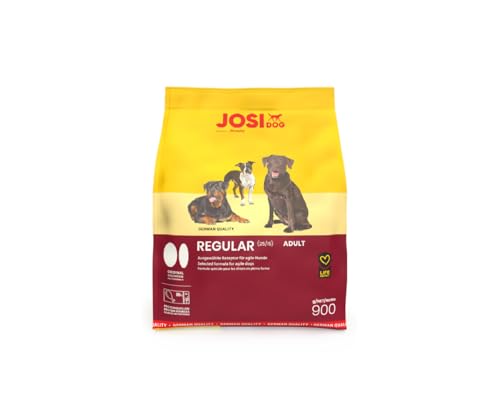 JosiDog Regular (5 x 900 g) | Hundefutter für ausgewachsene Hunde | Trockenfutter mit glutenfreier Rezeptur für agile Hunde | Alleinfutter mit 80% tierischem Protein| powered by JOSERA | 5er Pack von Josera