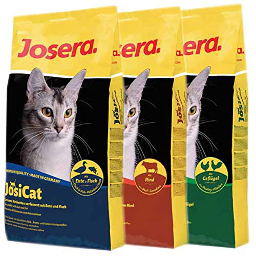 Josera 30 kg JosiCat - je 10 kg JosiCat Ente, Rind, Geflügel von Josera