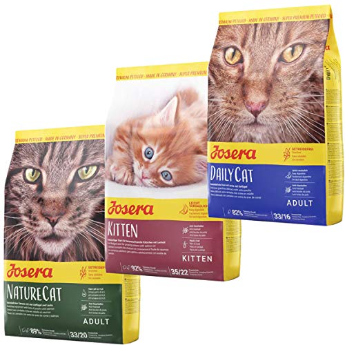 Josera Die Gourmetvariation für die Katze: je 2 kg NatureCat, Kitten & DailyCat von Josera