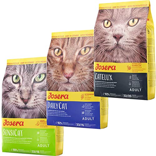 Josera Die Gourmetvariation für die Katze: je 2 kg SensiCat, DailyCat & Catelux von Josera