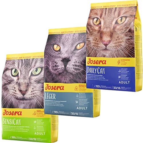 Josera Die Gourmetvariation für die Katze: je 2 kg SensiCat, Léger & DailyCat von Josera