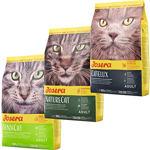 Josera Die Gourmetvariation für die Katze: je 2 kg SensiCat, NatureCat & Catelux von Josera