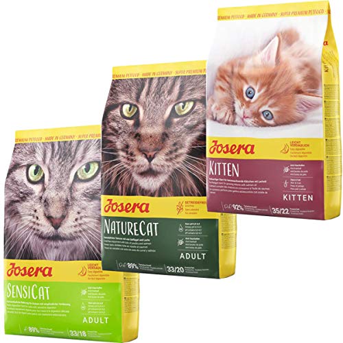 Josera Die Gourmetvariation für die Katze: je 2 kg SensiCat, NatureCat & Kitten von Josera