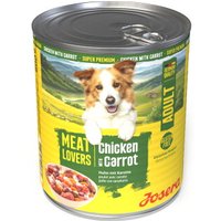 Josera Nassfutter Hund, Adult, Meat Lovers Menu, Huhn und Karotten 6x800 g Josera Nassfutter Hund, Adult, Meat Lovers Menu, Huhn und Karotten 6x800 g von Josera
