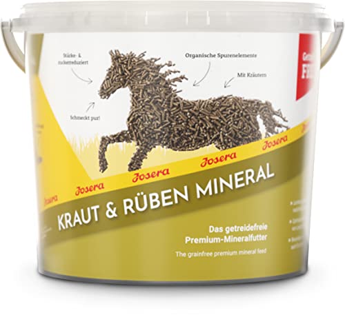 Josera Kraut und Rüben Mineral (1 x 4kg) Premium Pferdefuttergetreidefreies MineralfutterStärke- und Zuckerreduziert 1er Pack von Josera