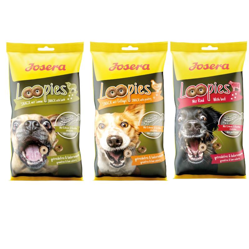 Kombi-Paket Josera Loopies 9 x 150 g - Rind + Geflügel + Lamm von Josera