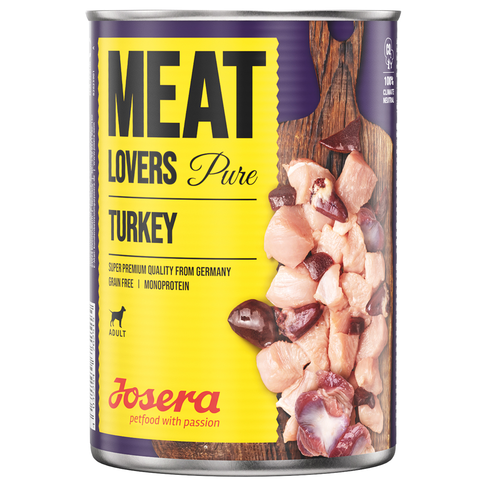 Sparpaket Josera Meatlovers Pure 12 x 400 g - Truthahn von Josera