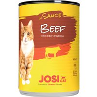 Sparpaket JosiCat Nassfutter in Sauce 24 x 415 g - Rind von JosiCat