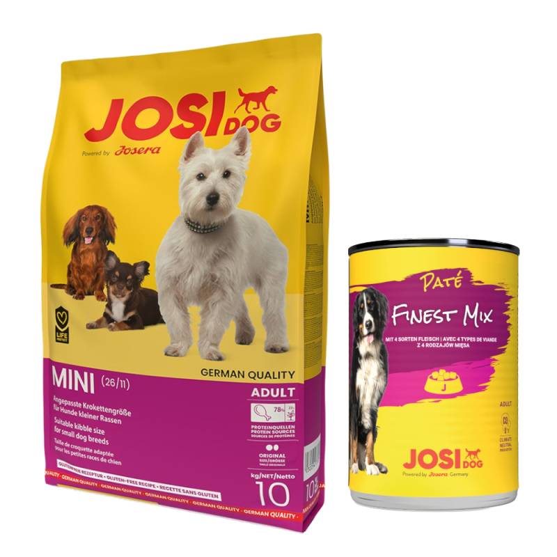 10 kg / 15 kg JosiDog + 12 x 400 g Paté Finest Mix gratis! - Mini (10 kg) von JosiDog