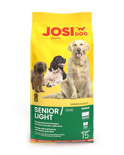 JOSIDOG Senior/Light (1 x 15 kg) | Premium Trockenfutter für ausgewachsene ältere oder wenig aktive Hunde | leicht, ausgewogen & gut bekömmlich | Powered by JOSERA | Hundefutter | 1er Pack von JosiDog