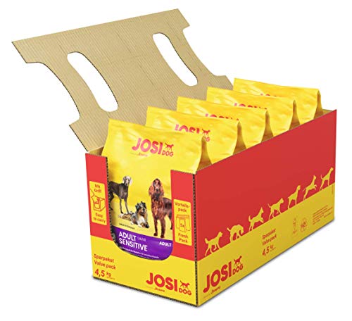 JosiDog Adult Sensitive (5 x 900 g) | Adult | Premium Trockenfutter für empfindliche Hunde | besonders bekömmlich mit viel Geflügelprotein | glutenfrei | Powered by JOSERA | Hundefutter | 5er Pack von JosiDog