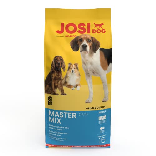 JosiDog Master Mix (1 x 15 kg) | Adult | Premium Trockenfutter für ausgewachsene normal aktive Hunde | mit viel Protein & Roter Beete | Powered by JOSERA | Hundefutter | Alleinfutter | 1er Pack von JosiDog