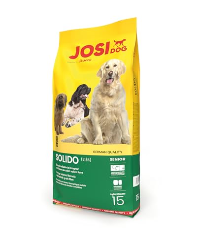 JosiDog Solido (1 x 15 kg) | Adult | Premium Trockenfutter für ausgewachsene ältere oder wenig aktive Hunde | leicht, ausgewogen & gut bekömmlich | Powered by JOSERA | Hundefutter | 1er Pack von JosiDog