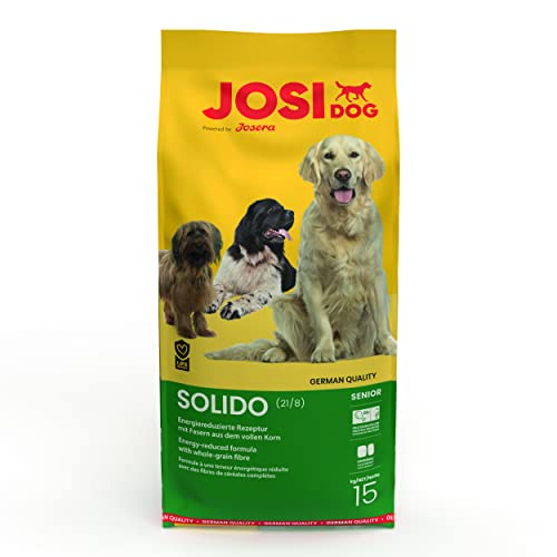 JosiDog Solido (1 x 15 kg) | Adult | Premium Trockenfutter für ausgewachsene ältere oder wenig aktive Hunde | leicht, ausgewogen & gut bekömmlich | Powered by JOSERA | Hundefutter | 1er Pack von JosiDog