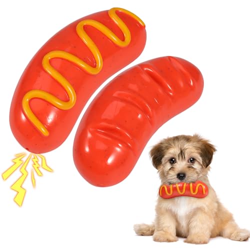 Jostift Kauspielzeug Hund, Interaktives Hundespielzeug, Quietschend Hunde Spielzeug Unzerstörbares Hundespielzeug für Welpen Mittelgroße und Große Hunde von Jostift