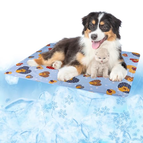Jostift Kuhlmatte für Hunde und Katze, 50×60cm Kühlmatte Hund Hundekühlmatte Dog Cooling Mat Kühlmatte Bett Kühldecke für Hunde Haustier Kühlmatte von Jostift