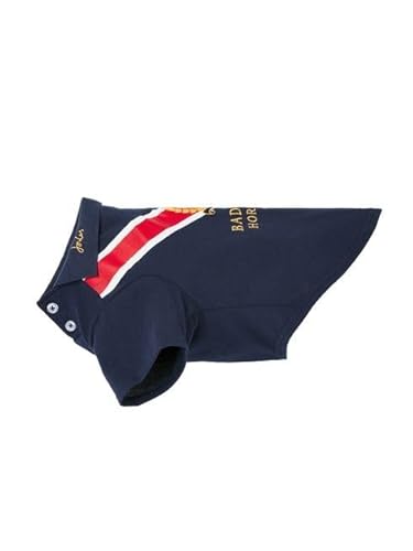 Joules Offizielles Badminton-Poloshirt für Hunde, Marineblau, Größe M von Joules