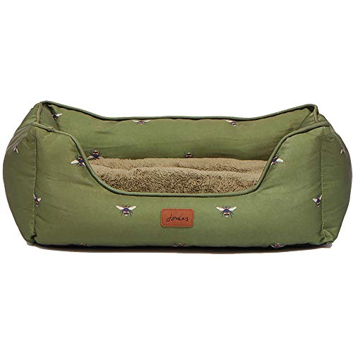 Joules Rosewood Hundebett, Bienen-Aufdruck, Größe L, Khaki von Joules