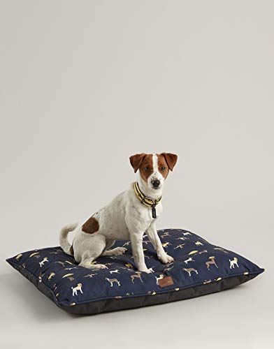 Rosewood Joules Raining Dogs Haustierbett, bedruckt, Marineblau, Größe L von Joules