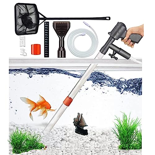 Jowenia Aquarium Kiesreiniger Set, Aquarium Mulmsauger Wasserwechsler Sandreiniger, Aquarium Siphon Staubsauger mit Wasserschlauch Controller Klemme für schnellen Aquarium Wasserwechsel, Sandwaschung von Jowenia