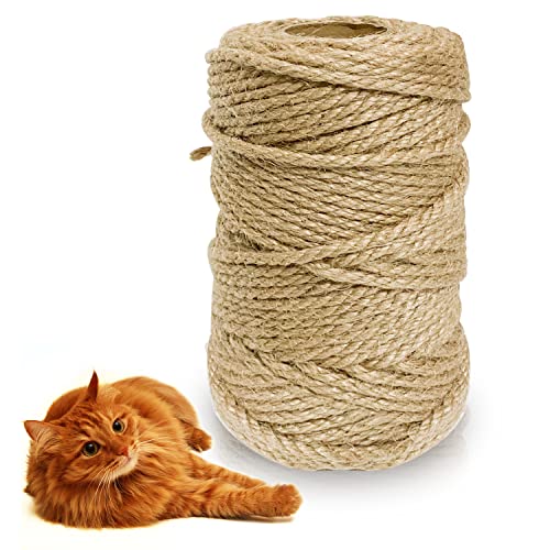 Sisal Seil für Kratzbaum 5mm x 50m Natürliches Hanfseil Katzen Kratz Seil für Katzenkratzbaum Haus Dekoration Handwerk Verpackung Gartenbündeln von Joy & Inspiration