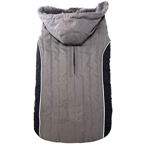 JoyDaog Fleece Hund Hoodie für mittlere Hunde Super warme Hundejacke für kalte Winter Hundemäntel,Grau XL von JoyDaog