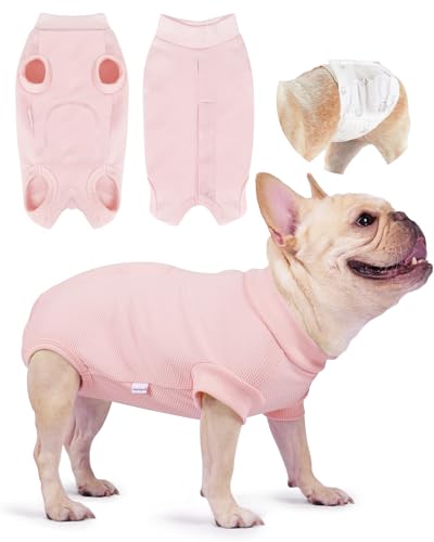 Joyahoo Hunde-Genesungsanzug, Haustier-Spay Genesungsshirt, Haustier-Chirurgie-Genesungsanzug für weibliche männliche Hunde, Welpen-Pyjama, Kegel, E-Halsband, Alternative, Hunde-Bauchwunden verhindern von Joyahoo