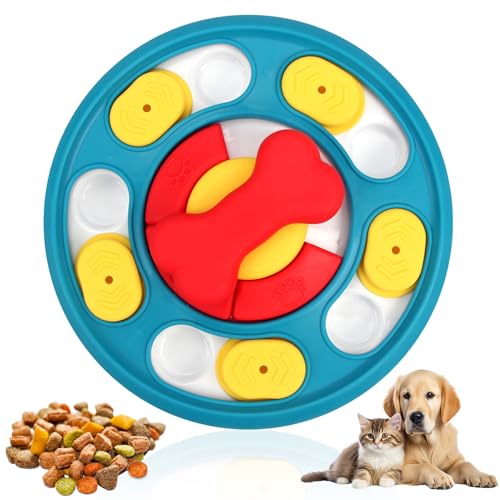 Joyfia Hunde-Puzzle-Spielzeug, interaktives Hundeleckerli-Puzzle-Spielzeug für IQ-Training & Gehirnstimulation, langsames Füttern, Hundeunterhaltungsspielzeug als Geschenke für alle Rassen (Blau) von Joyfia