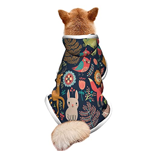 Lustige Hunde- und Katzen-Kostüme, Fuchs, Hirsch, Freunde, Pyjama, Fleece, für kaltes Wetter, warmer Mantel, Hoodie von Joyidec