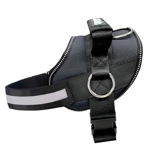 Joyride Basic Essential Hundegeschirr 1.0 für kleine, mittelgroße und große Hunde, kein Ziehen, Haustierweste mit 3 Seitenringen für die Platzierung der Leine, verstellbar für Training (Schwarzer von Joyride Harness