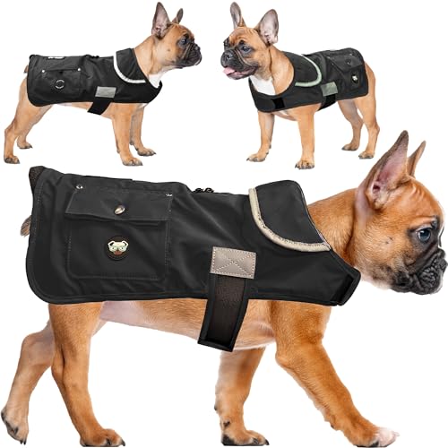 Joyride Harness FrostFlex Winter-Hundejacke, Fleece-gefüttert und wasserabweisend, Schneeanzug mit Taschen für Leckerlis und Kotbeutel, strapazierfähiger Hundemantel für kaltes Wetter von Joyride Harness