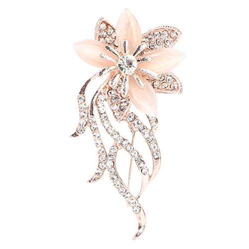 Brosche Pin Für Frauen, Mode Legierung Blume Elegante Strass Broschen Vintage Stil Kristall Pins Anstecknadel Schöne Haarspange Bankett Hochzeit Kleidung Zubehör Dekoration Kleid Schmuck für Damen von Tiiyee