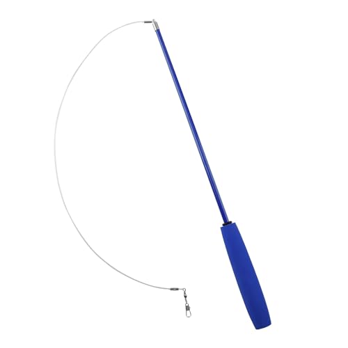 JrEam Katze necken Zauberstab DREI-Abschnitt Teleskop Simulation Angelrute Zauberstab Katze necken Stick Spielzeug Katze Unterhaltung Spielzeug Kätzchen Lustige(Color:Blue) von JrEam