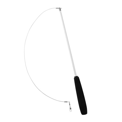 JrEam Katze necken Zauberstab DREI-Abschnitt Teleskop Simulation Angelrute Zauberstab Katze necken Stick Spielzeug Katze Unterhaltung Spielzeug Kätzchen Lustige(Color:White) von JrEam