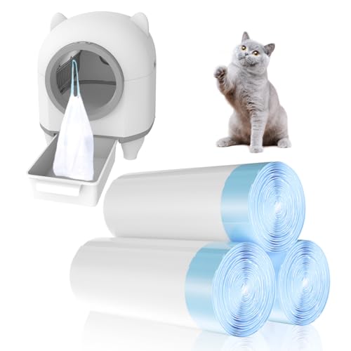 Extra große Katzentoiletten-Einlagen mit Kordelzug, für selbstreinigende Katzentoiletten, 63,5 x 38,1 cm, kein Durcheinander, kein Geruch, einfach zu installieren und zu entsorgen, hygienische und von Jsdongjia