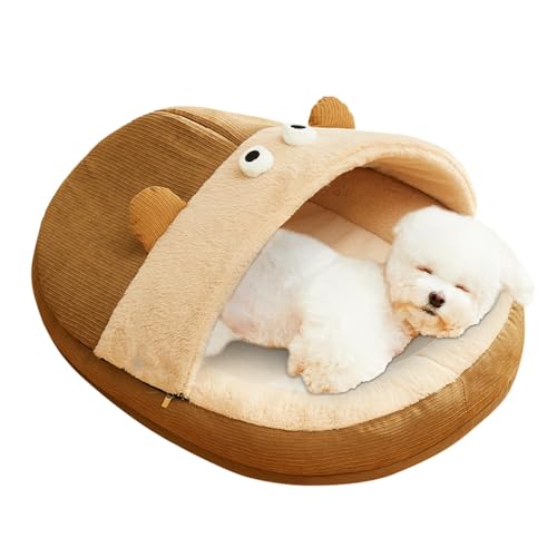 Covered Cat Bed, Cat Slipper Cave, Plush Cat House, Soft Cats Bed, Small Plush Cats House with Tent Design, Washable Covered Cats Bed for Pets, Perfect for Puppies and Kittens von Jubepk