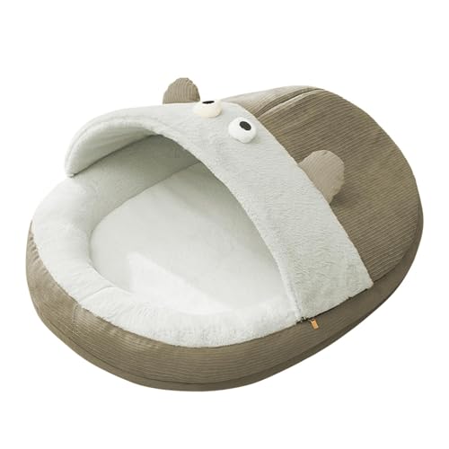 Covered Cat Bed, Cat Slipper Cave, Plush Cat House, Soft Cats Bed, Small Plush Cats House with Tent Design, Washable Covered Cats Bed for Pets, Perfect for Puppies and Kittens von Jubepk