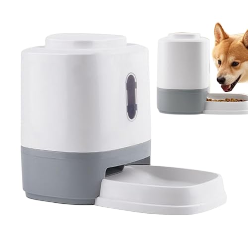 Dog Food Dispenser, 1.5L Press Automatic Cat Feeder with Bowl, Slow Feeding and Interactive Enrichment Toy, 10.16x6.5x8.07 inches, Ideal for Small and Medium Puppies and Kittens von Jubepk