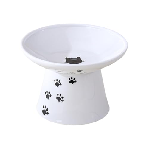 Elevated Ceramic Cat Bowls, Anti-Slip Pet Feeding Dish, Modern Raised Food Water Bowls, Dishwasher and Microwave Safe, Ergonomic Design for Comfortable Eating, Cats and Dogs von Jubepk