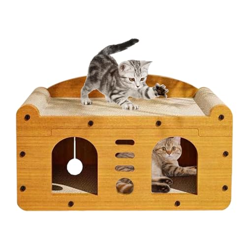 Großes Kratzbrett | Bequemer Katzenkratzer | Home Pet Scratcher | Geräumiges Kratzpad, Verschleißfeste Katzenunterlage, Mehrzweck-Katzenunterlagen, große Kratzunterlage mit bequemem Bett zum Faulenzen von Jubepk